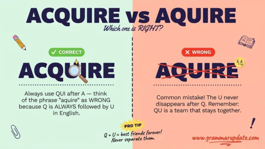 Acquire Vs Aquire Which one Is Correct?