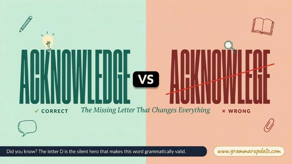 Acknowledgment Vs Acknowledgement Spelling