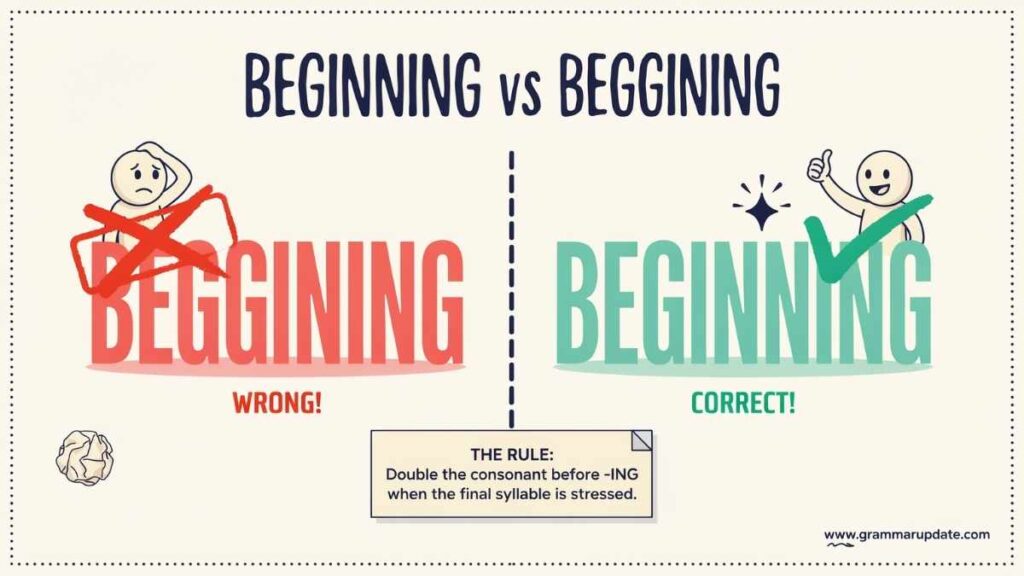 Beginning vs Beggining difference and usage?