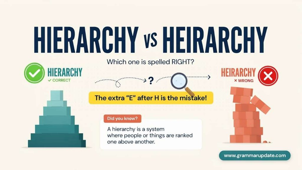 Why Do People Confuse Hierarchy vs Heirarchy?