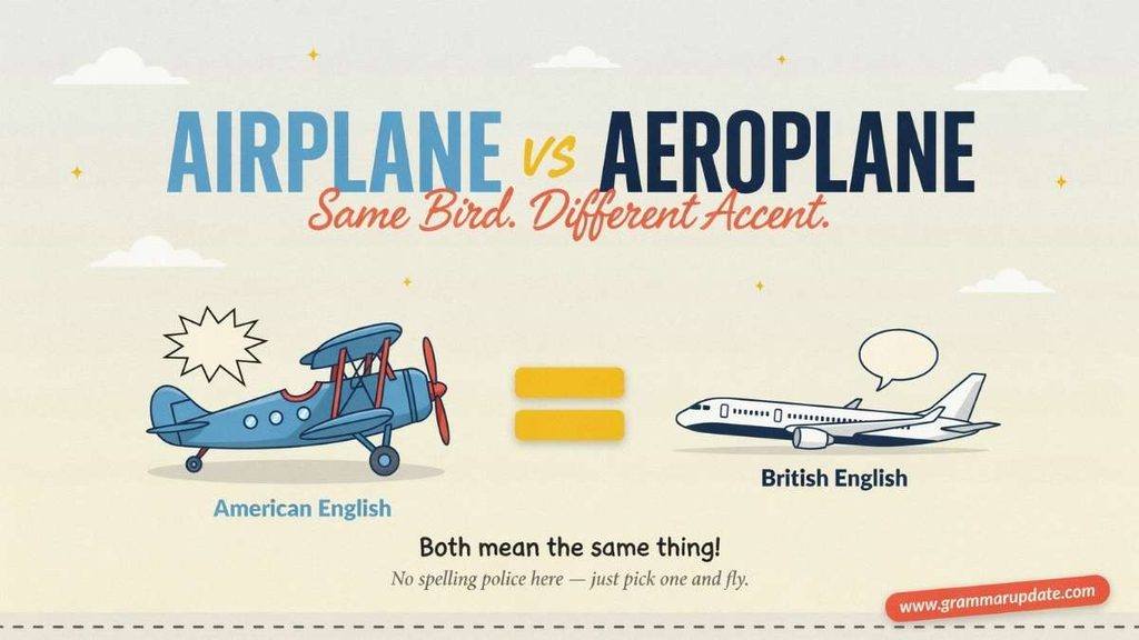 Airplane vs Aeroplane in American and British English