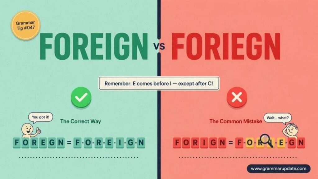 Foreign vs Foriegn difference and usage?