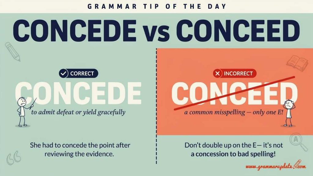 Why Is Conceed Incorrect?