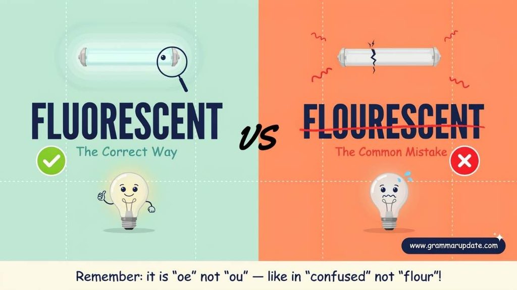 Fluorescent vs Flourescent Meaning