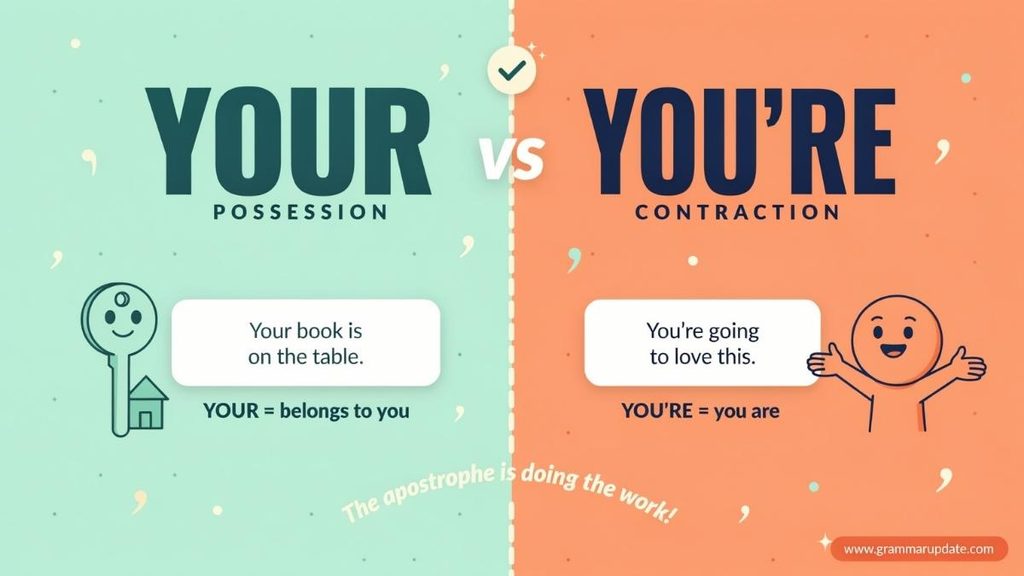 Your vs You’re Grammar The Core Rule