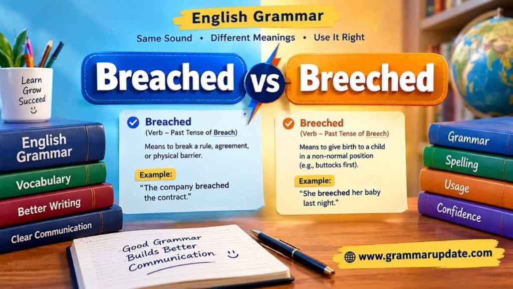 Breached VS Breeched difference and Which Is Correct?