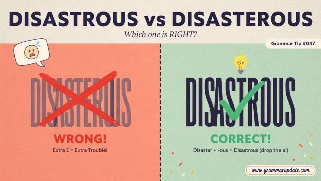 Disastrous vs Disasterous Meaning