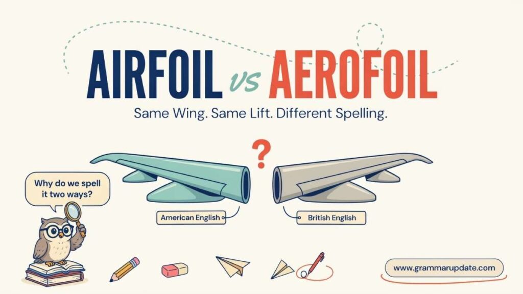 Airfoil vs Aerofoil difference and usage?