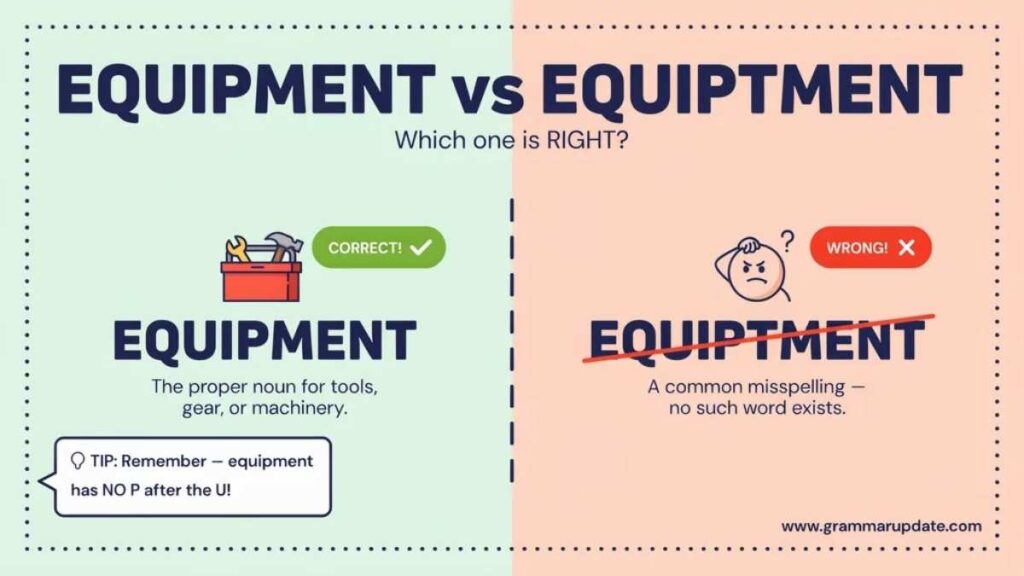 Equipment vs Equiptment difference and usage ?
