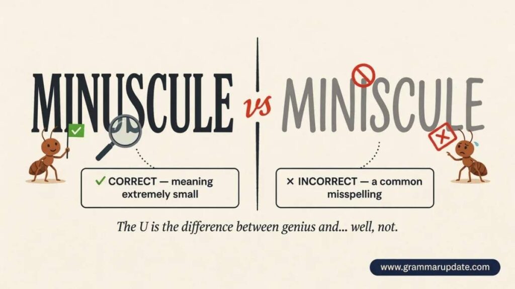 Minuscule vs Miniscule which one is correct ?