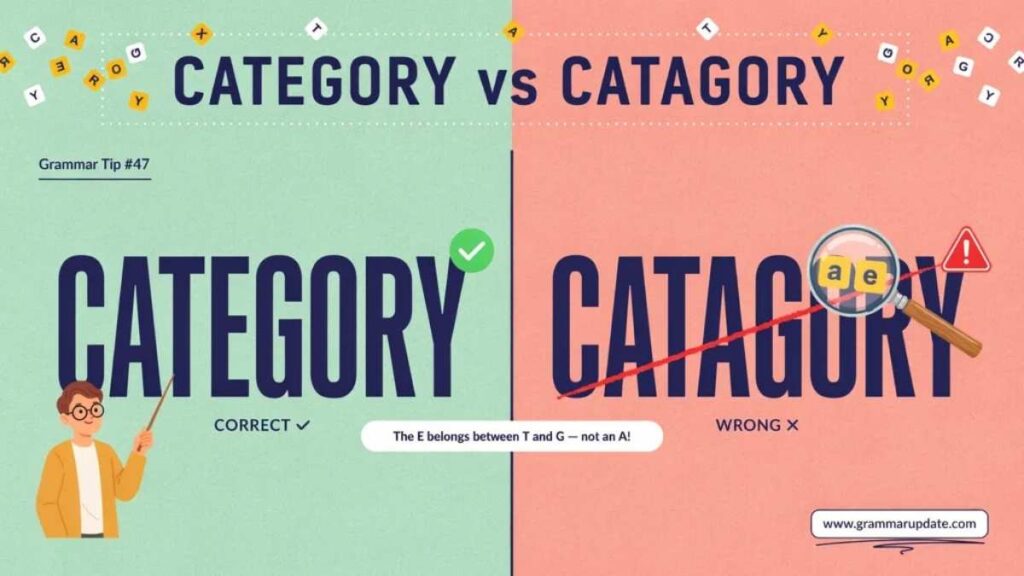 Category vs Catagory Which one Is Correct?