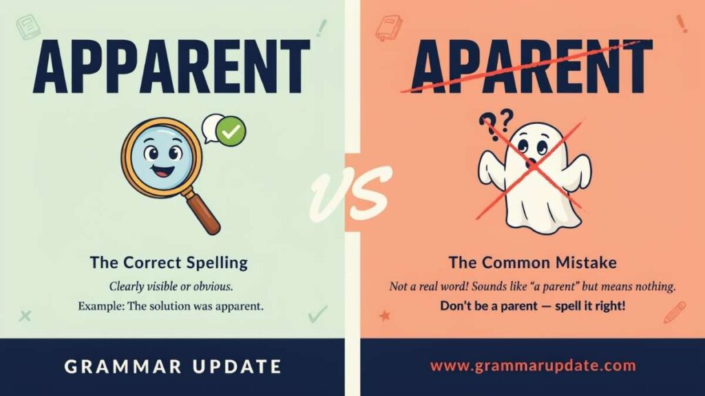 Apparent Vs Aparent Which one Is Correct?