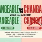 Changeable vs Changable Which one Is Correct?