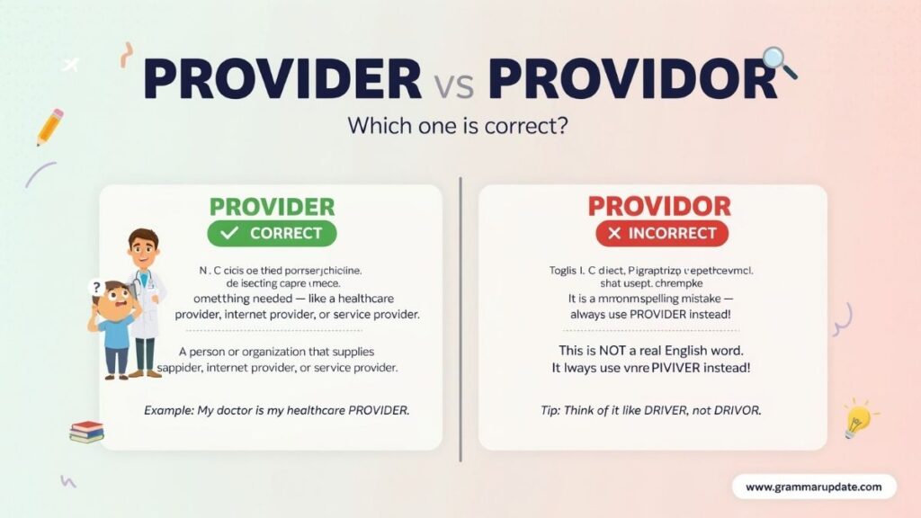 Provider vs Providor Which Word Is Correct?