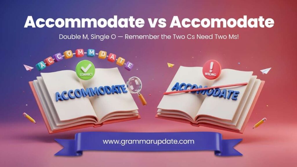 Accommodate vs Accomodate Which one Is Correct?