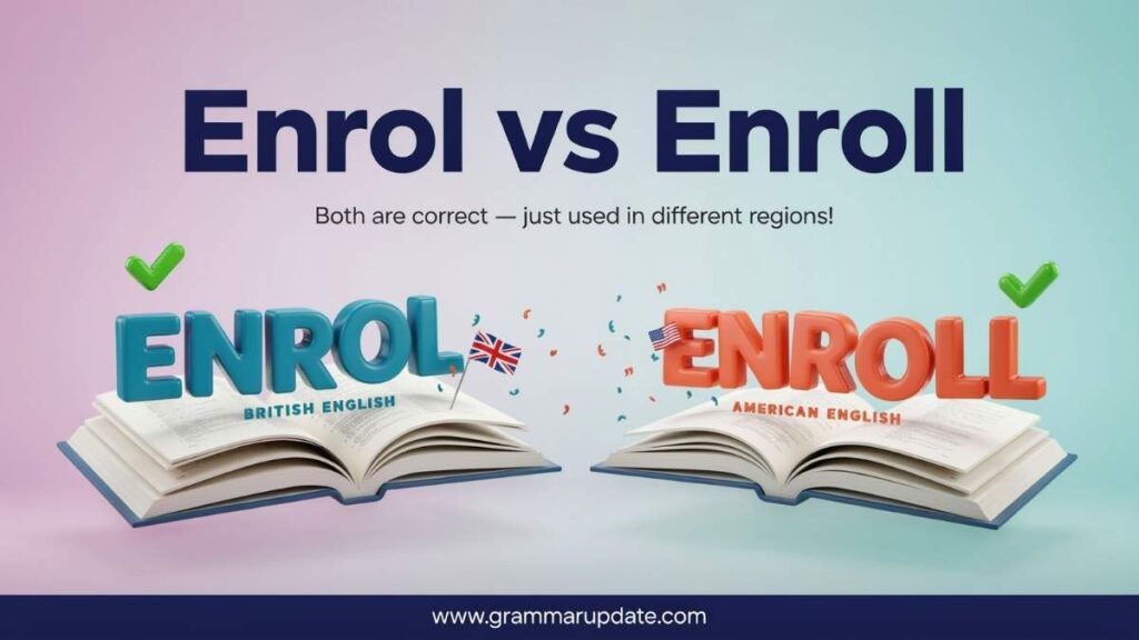 Enrol vs Enroll Which one Is Correct and usage ?