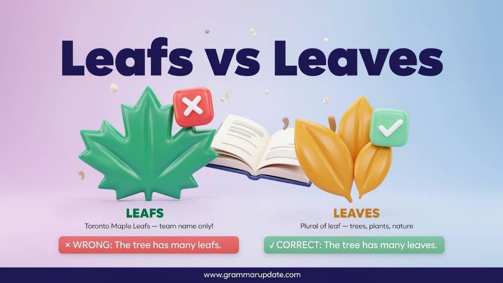 Leafs vs Leaves Examples in Everyday English