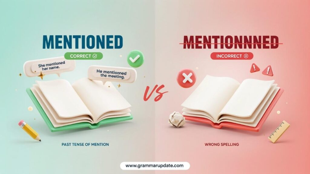 Mentioned vs Mentionned difference and usage ?