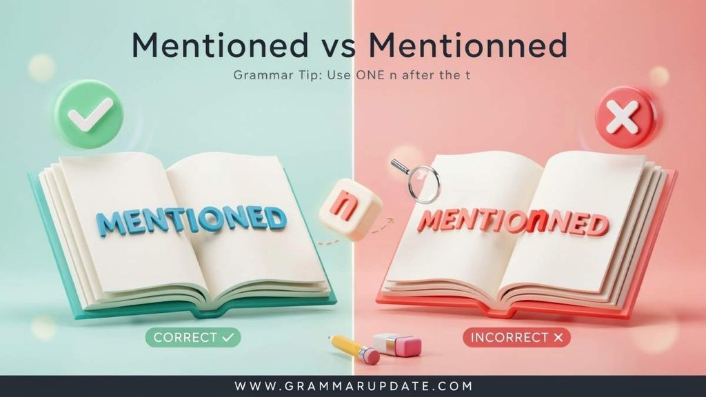 Mentioned vs Mentionned Examples in Everyday Writing